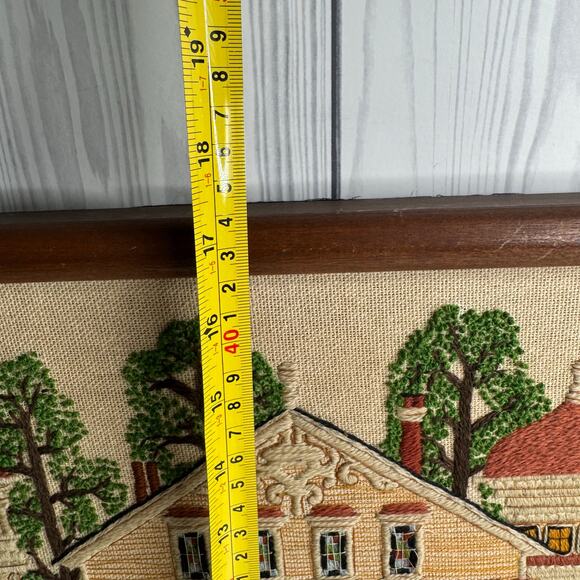 1980s Framed Vintage Dimensions Crewel Victorian Street Charles Wysocki 17x20 - Picture 7 of 12